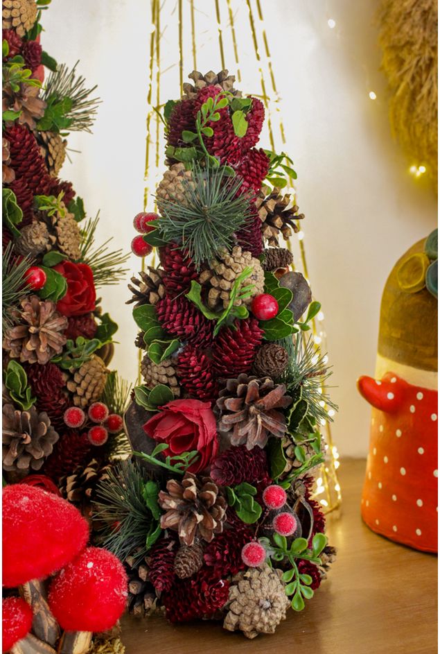 Arvore Decorativa Pinhas e Berries M Natal -2-